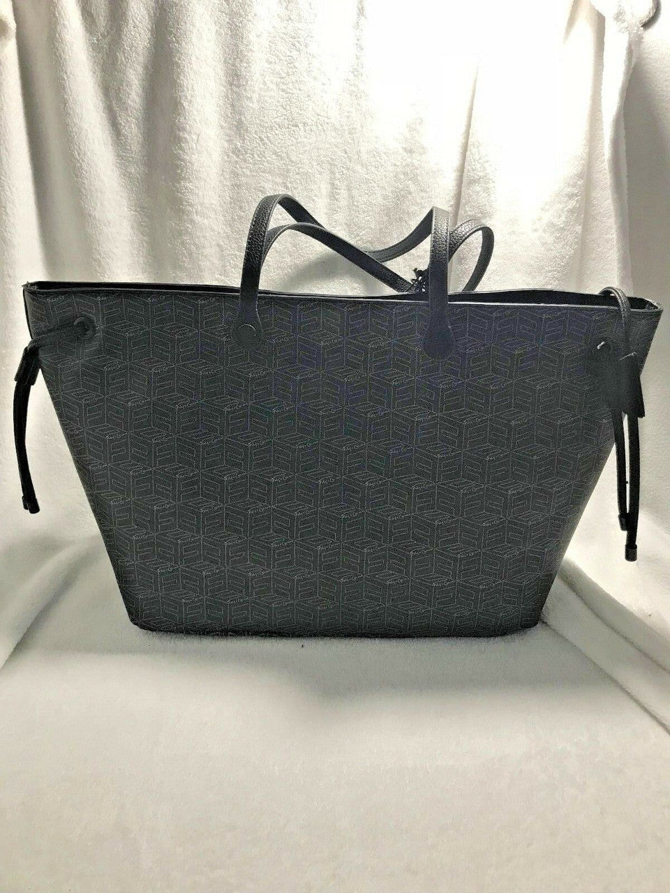 Foley + Corinna Ashlyn Genuine Leather Tote Bag Black White Design