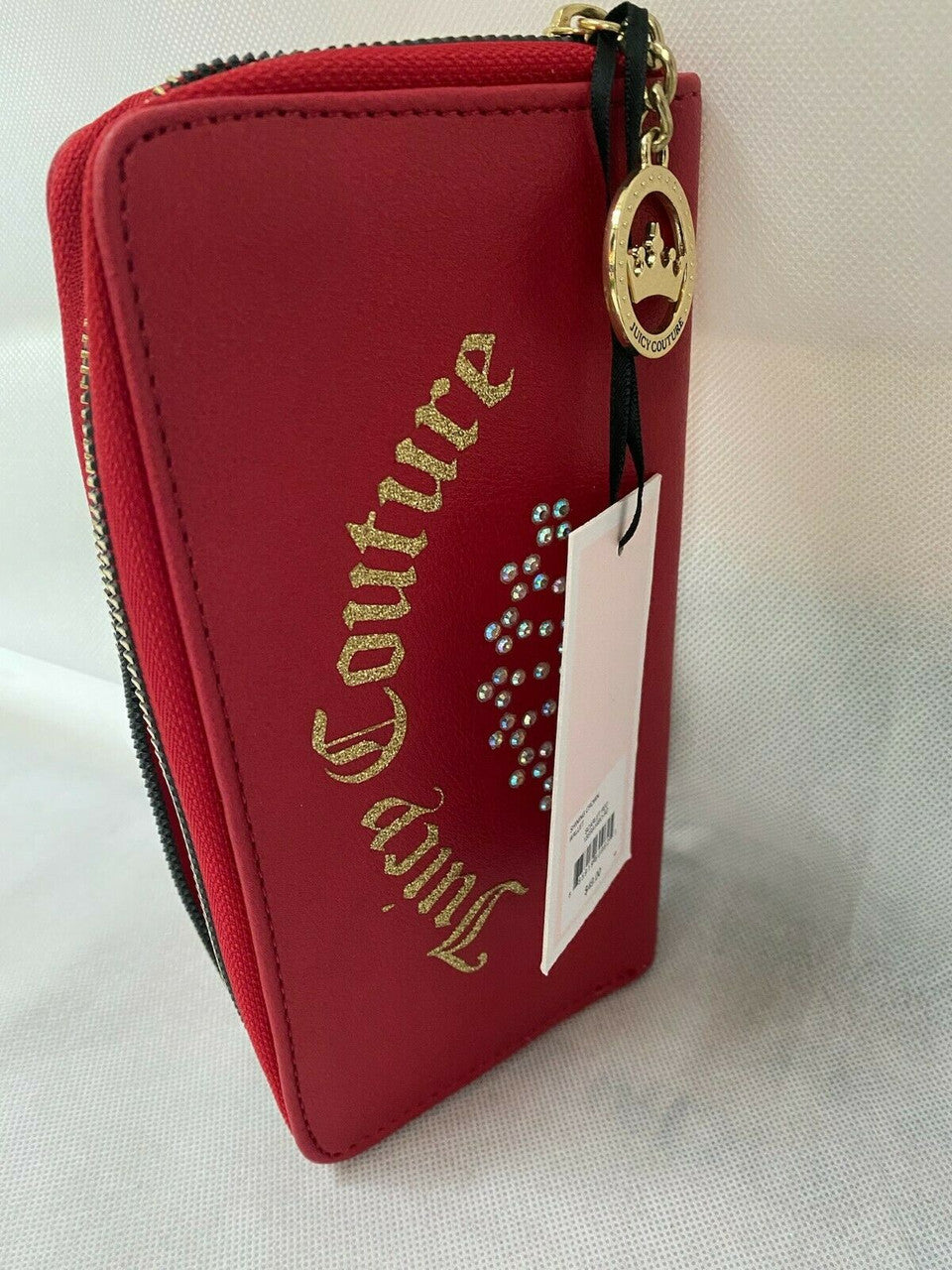 Juicy Couture Wallet Blings Gold Silver Shining Crown Scarlet Red