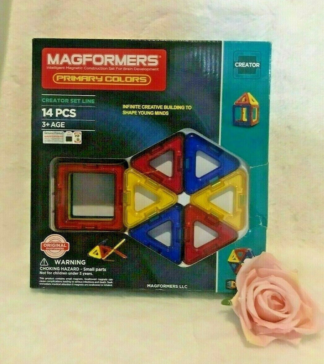 Magformers Set 14 pcs. Primary Colors 3yrs + Triangles and Squares