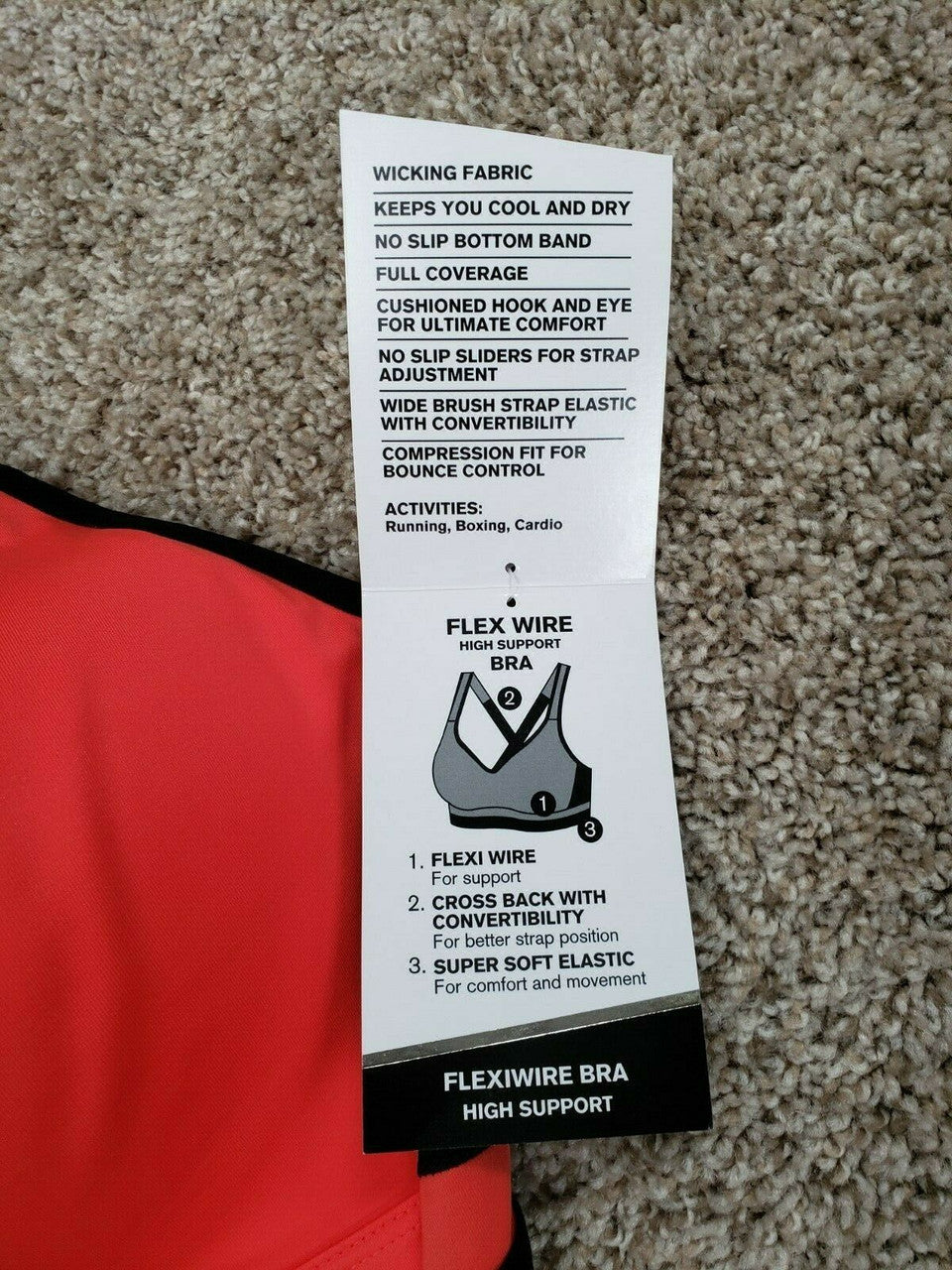 Avia Wirefree Sport Bra Flexwire Bra High Support
