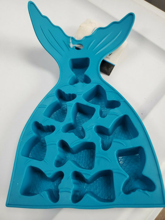 Silicone Mold Fish Tale Shape candy Ice cube Trays Chocolate Soap Treats
