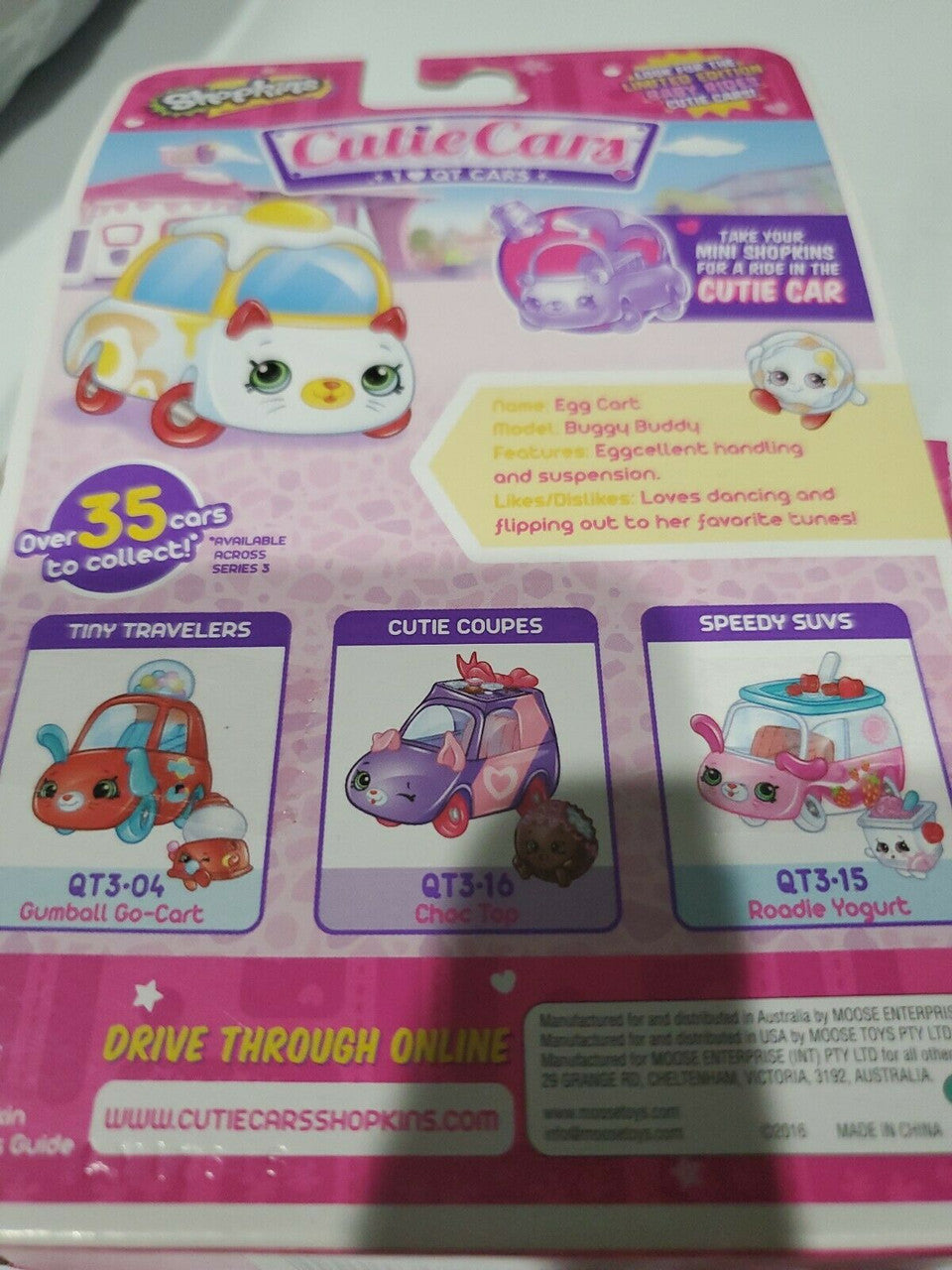 Shopkins Cutie Cars QT3-22 Egg Cart Series 3
