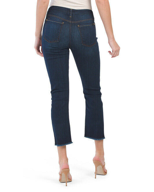 JEN7 BY 7 Straight Cropped Jeans RHINESTONE Size 2
