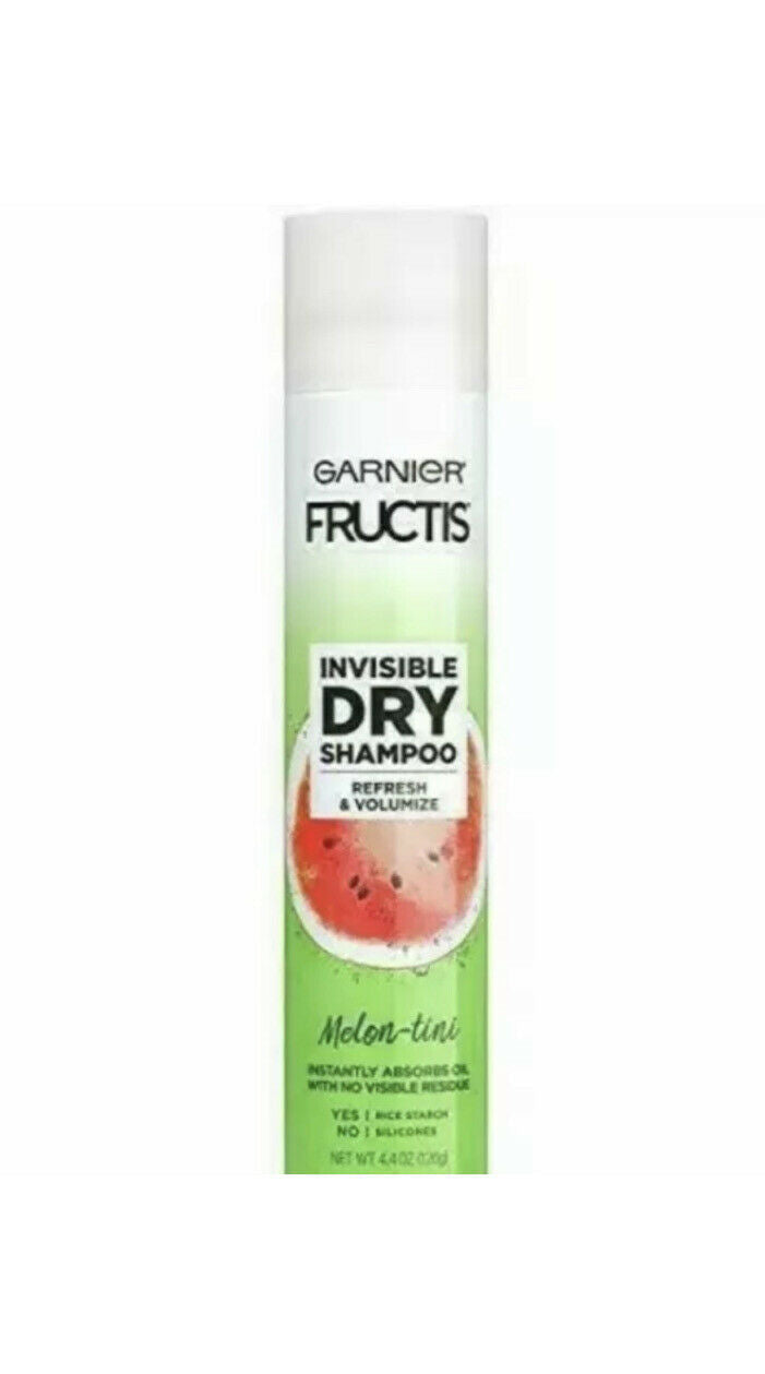 Garnier Invisible Dry Shampoo Absorb Oil, Refresh Volumize Melon-Tini Fructis