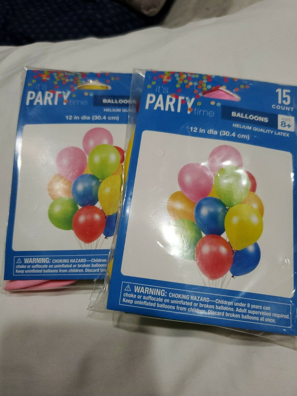 PARTY Standard Color Assorted Latex Helium Balloons 12" Ages 8+ ( 2 pack 30 pc )