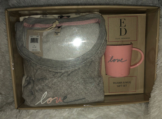 Ellen Degeneres Pajama PJ & Mug Gift Set X-Large