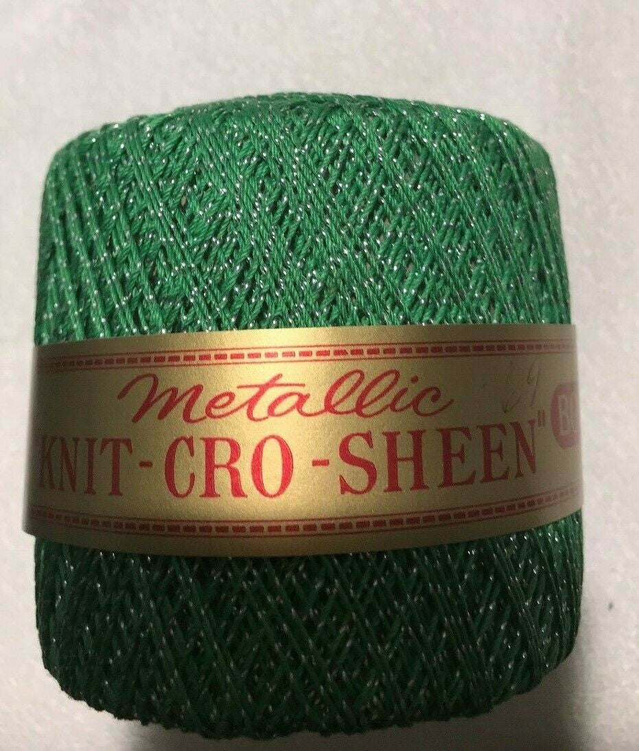 J & P Coats Metallic "Knit-Cro-Sheen" Multiple Colors