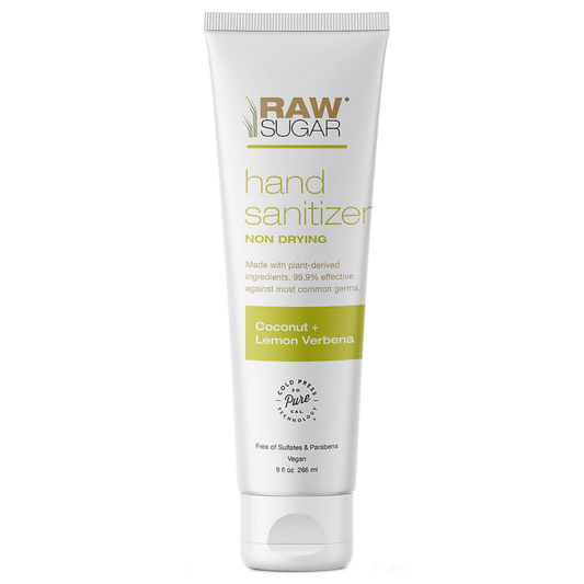 Raw Sugar Hand Sanitation Gel Coconut & Lemon Verbena 9 OZ