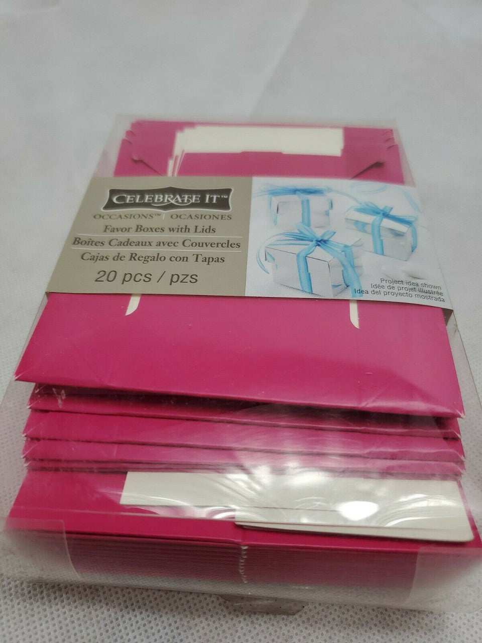 CELEBRATE IT Glitter Gift Boxes With Lids 2x2x2 Inch Paper Favor