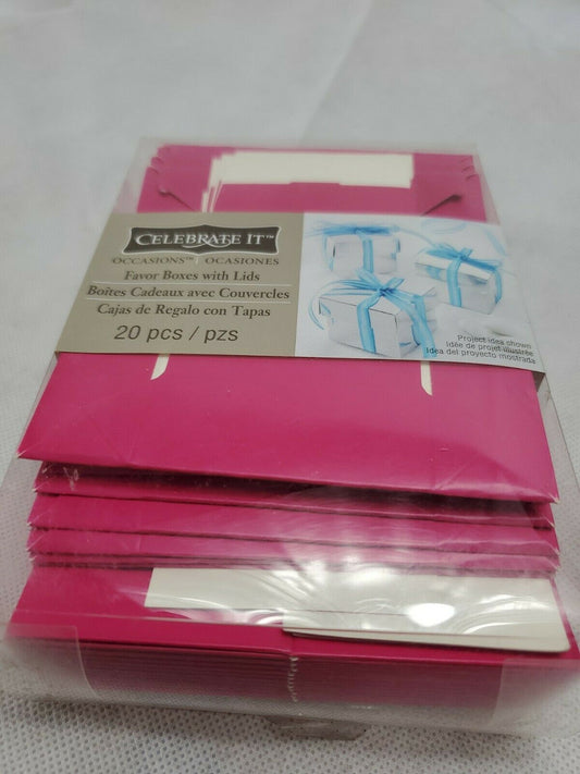 CELEBRATE IT Glitter Gift Boxes With Lids 2x2x2 Inch Paper Favor