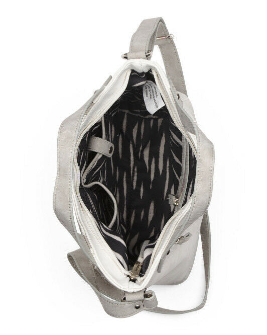 Crossbody 12.25" x 11.5" convertible style Handbag KENSIE Sansa whipstitch