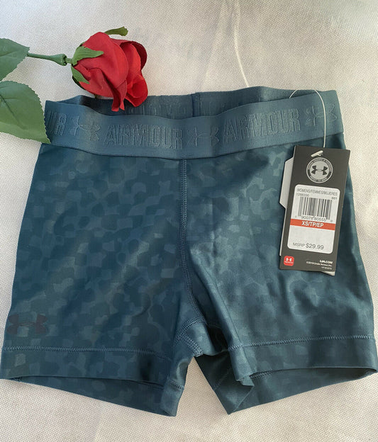 Under  Armour Embossed heatgear shorts Athletic Running Gym XS