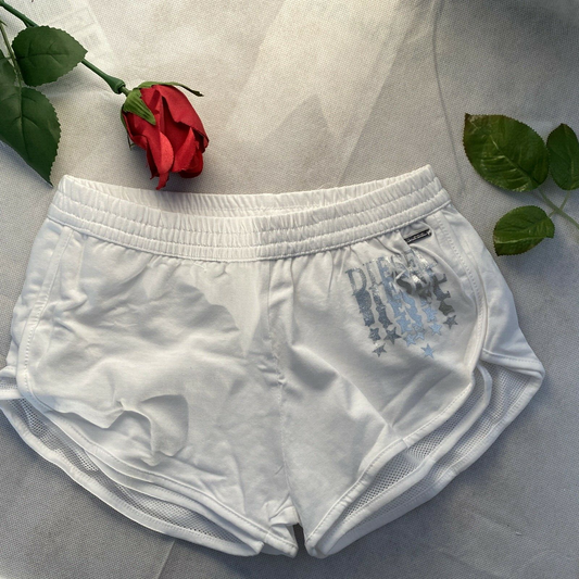 Diesel little Girls Pull on mesh Shorts 6x white silver