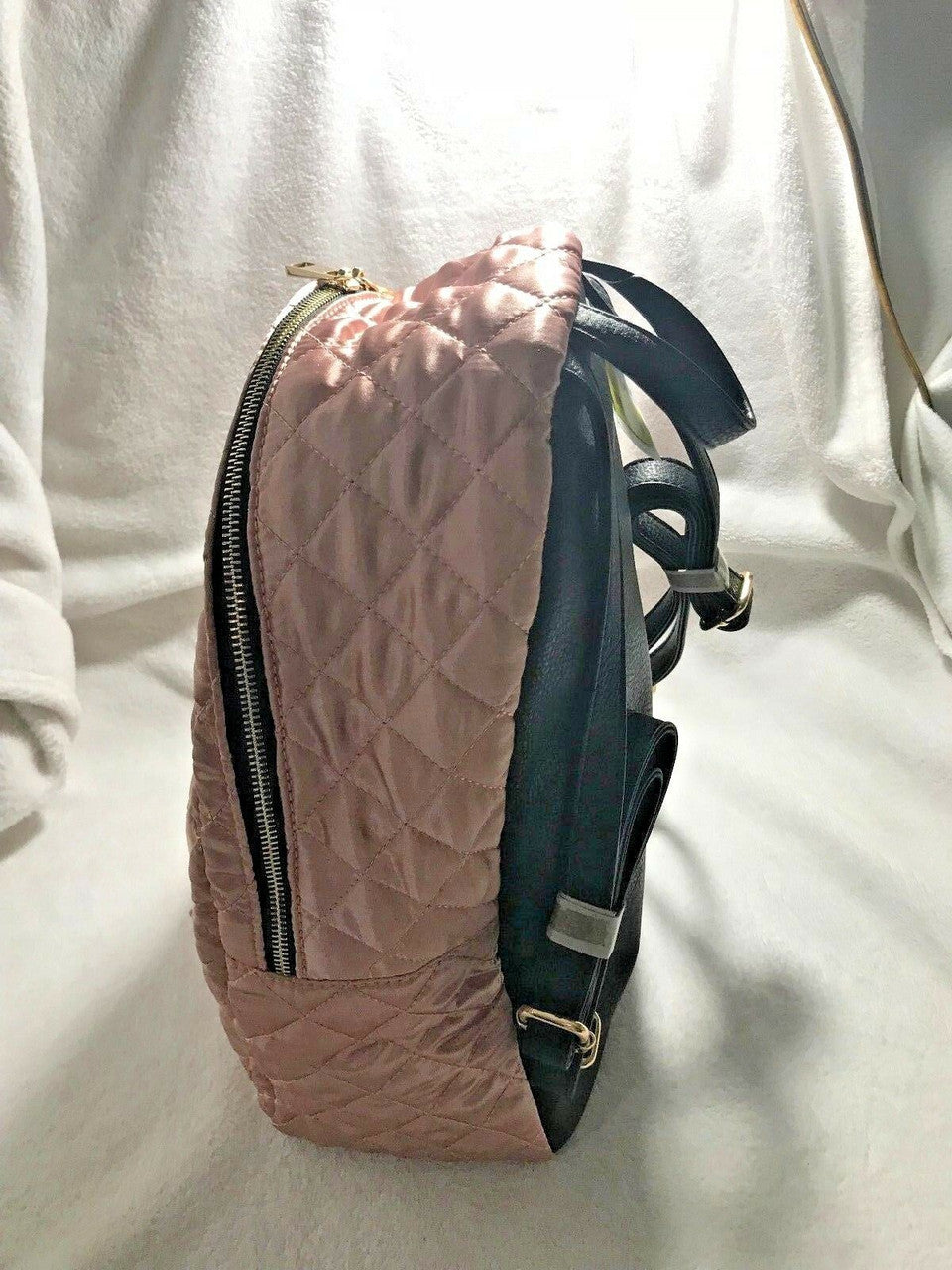 Aldo Edriana Backpack Quilted Pink Crushed Velvet Women Girl New Without Tags