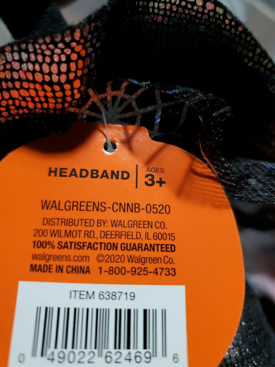 Happy Halloween Headband Age 3+ Color Black
