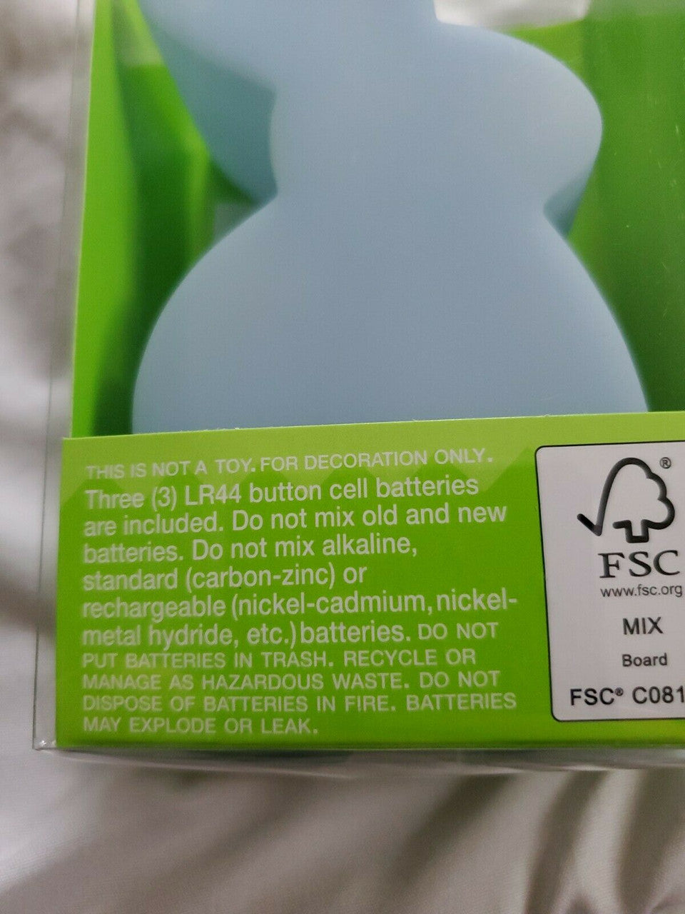 Happy Go Fluffy Blue Bunny Night Light 6 Color Changing Lights