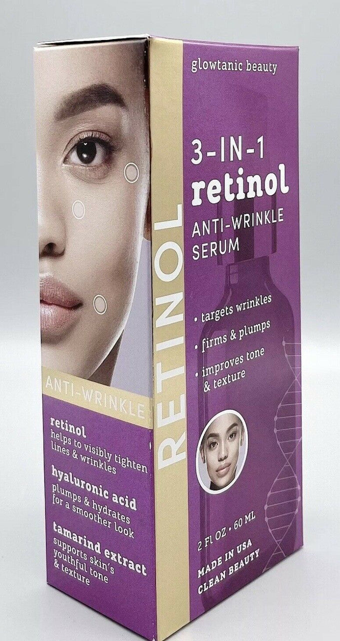Glowtanic Beauty 3-in-1 Retinol Anti-wrinkle Serum 2 fl oz