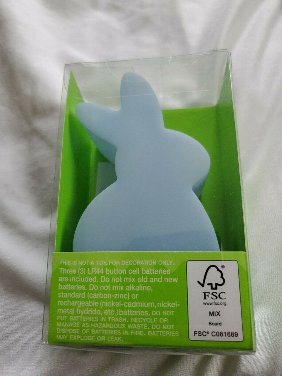 Happy Go Fluffy Blue Bunny Night Light 6 Color Changing Lights