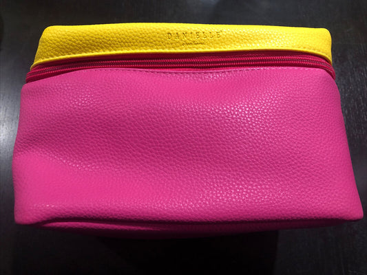 Danielle Creations Train Travel Organizer Cosmetics Case Pink Yellow