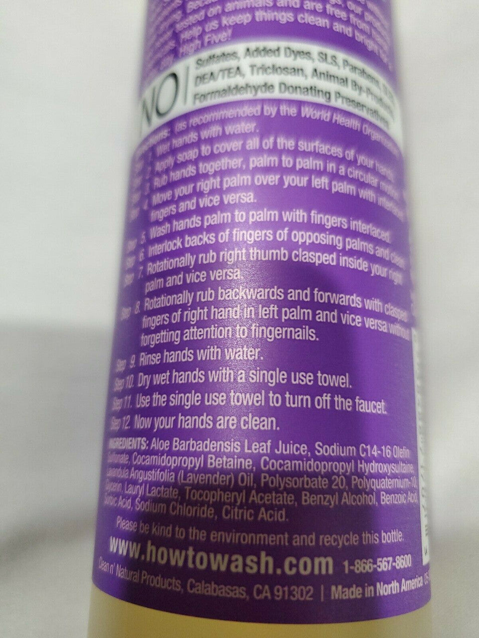 How To Wash Lavender Fields Hand Soap Naturally Derived 12 oz Bottle