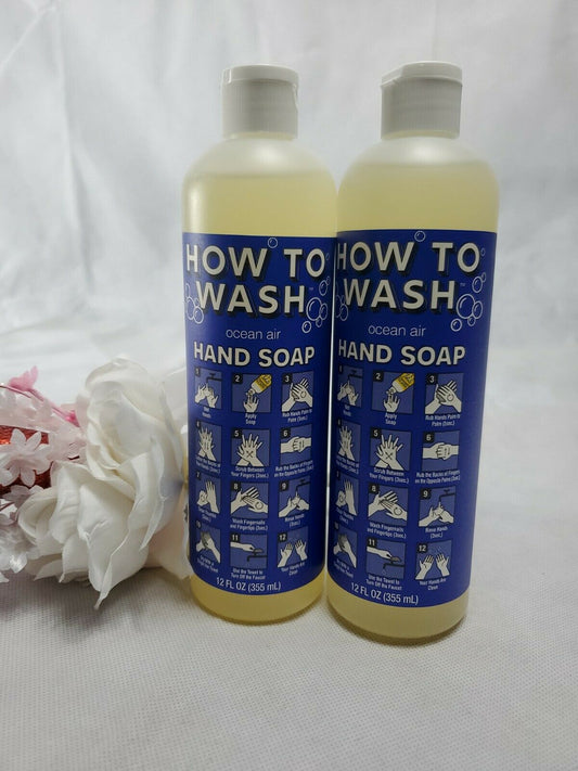 How To Wash Ocean Air Hand Soap Naturally Derived 2 12oz Bottles