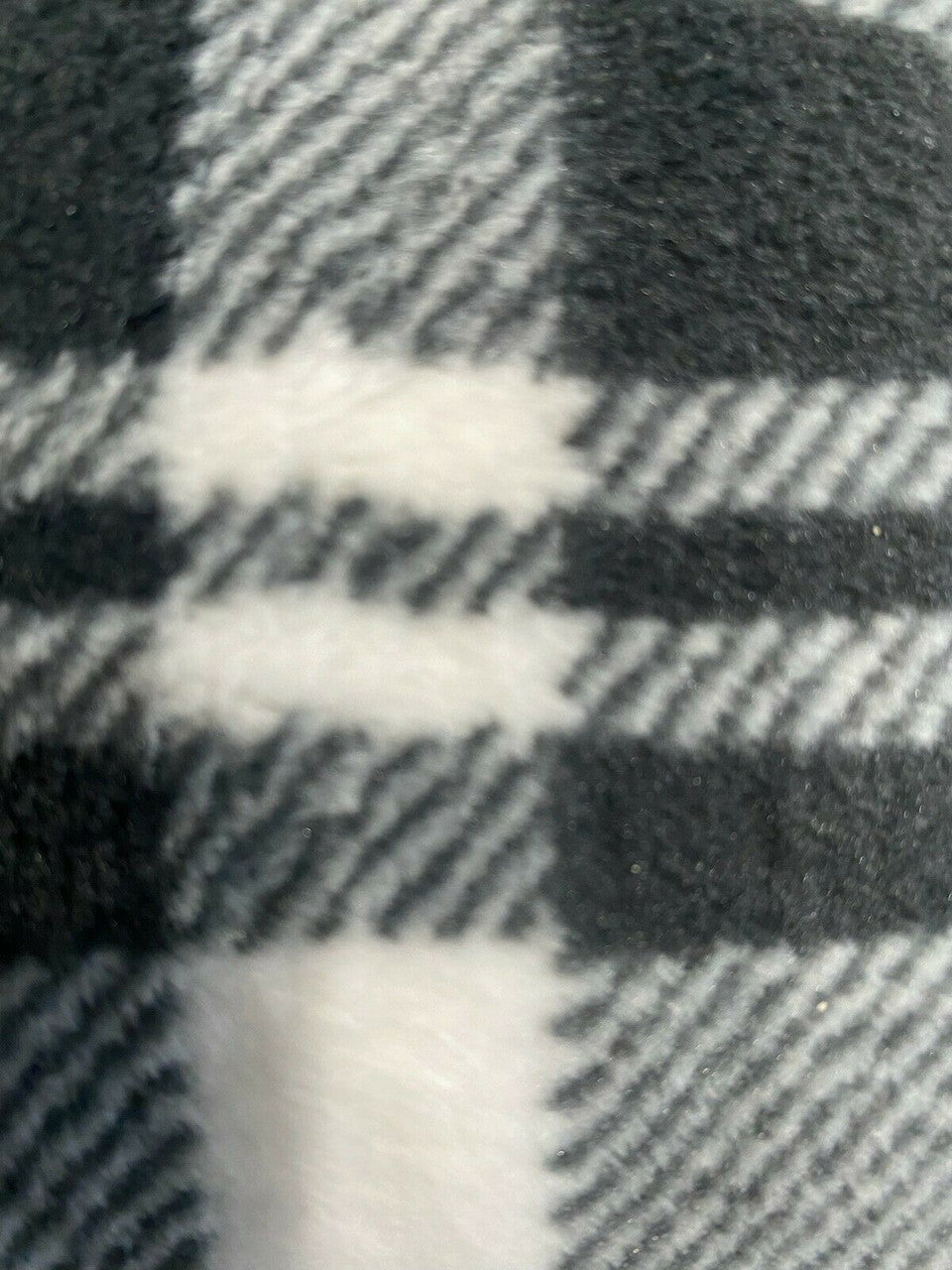 Marlo Lorenz Blanket Plaid THRO Edna Printed Plush Throw White Grey Black 50x70