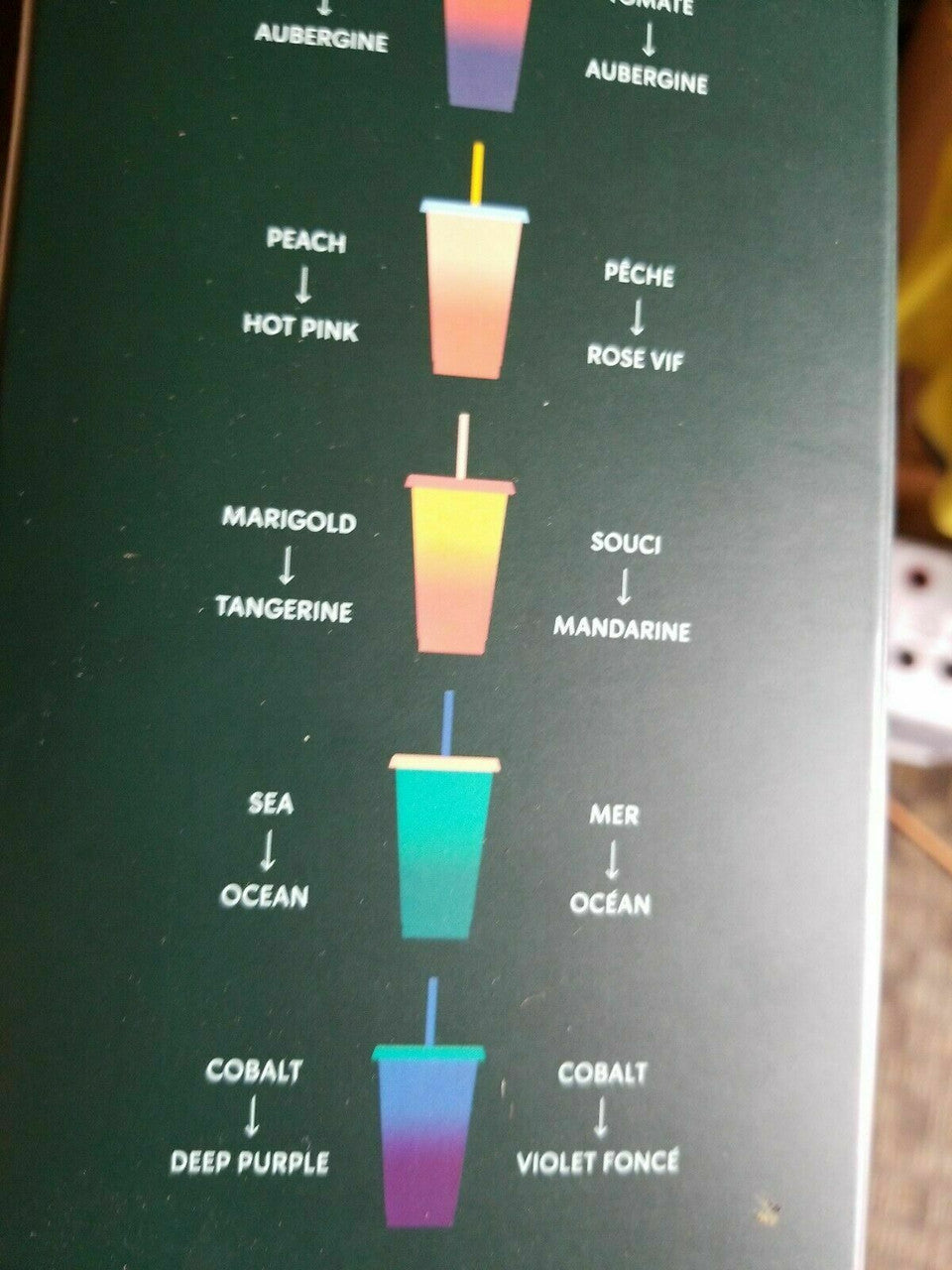 5 pc Starbucks 2020 Summer Color Changing Reusable Cold 24oz Cups Tumbler Straws