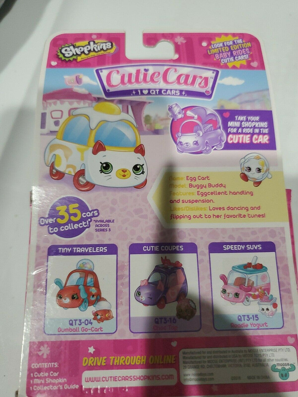 Shopkins Cutie Cars QT3-22 Egg Cart Series 3