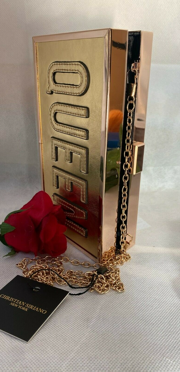Jenny Minaudiere Christian Siriano Women Box Purse Queen Chain Strap