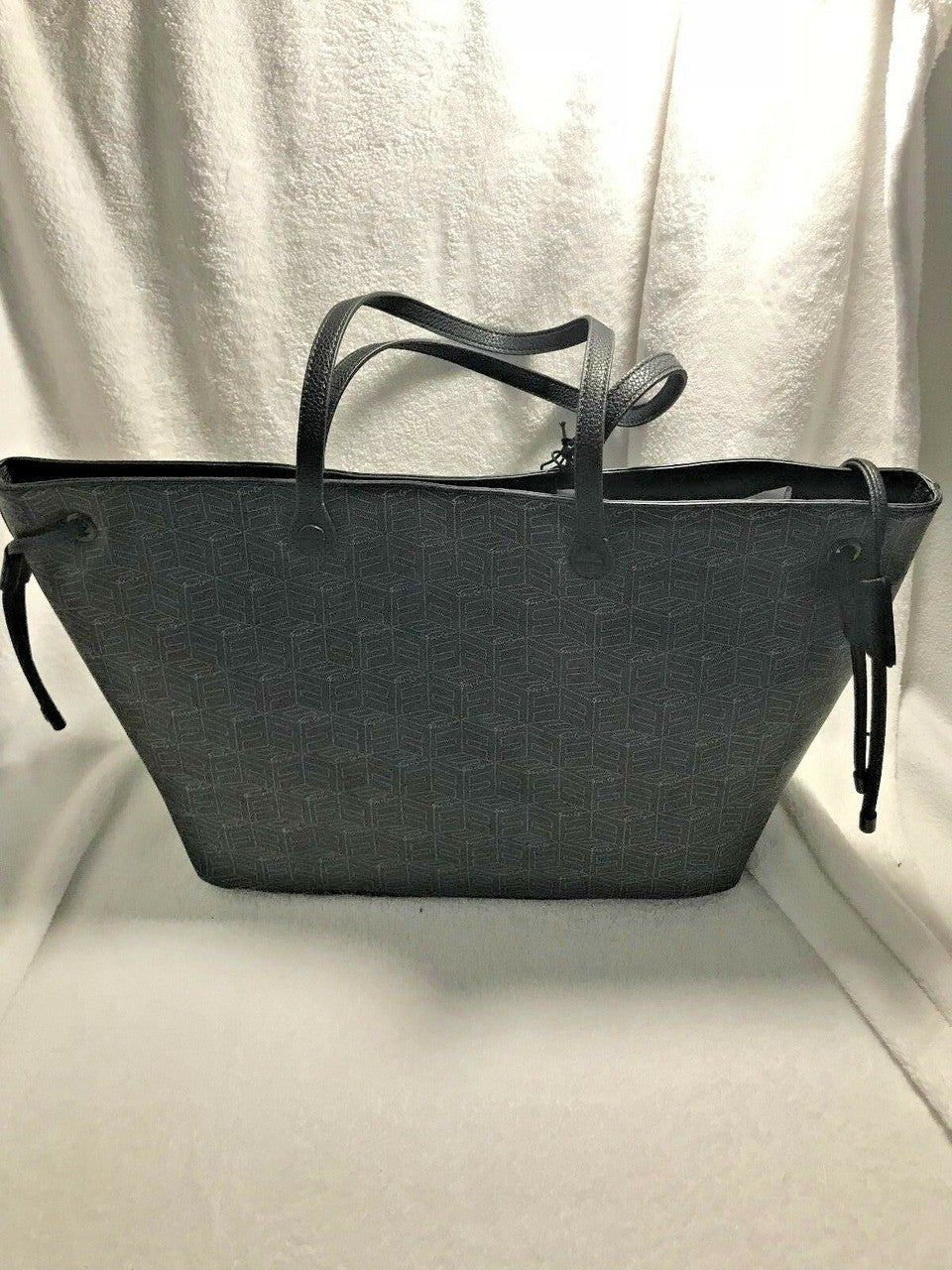 Foley + Corinna Ashlyn Genuine Leather Tote Bag Black White Design