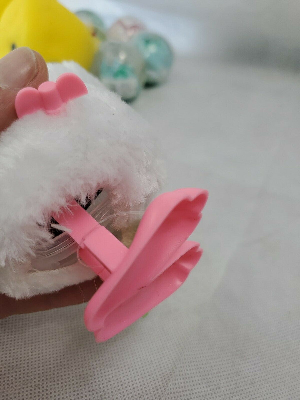 FLUFFY Wind-Up Jumping Bunny 3" Hopping Soft Plush Animal Toy WALGREENS