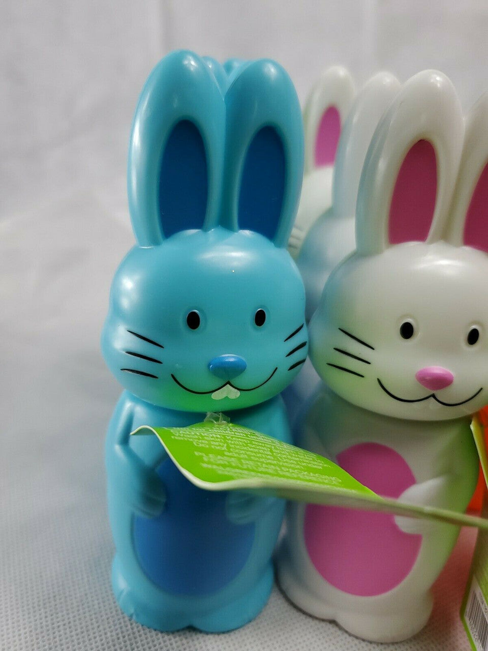 Easter Bubble Bottles Toy Lot of 8 Happy Go Fluffy Blue White Rabbit  Carrot
