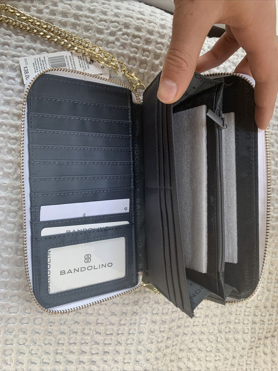 Bandolino Wristlet Zip Around Wallet RFID Phone Holder