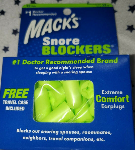 Mack's Snore Blockers Soft Foam Earplugs 12 Pairs