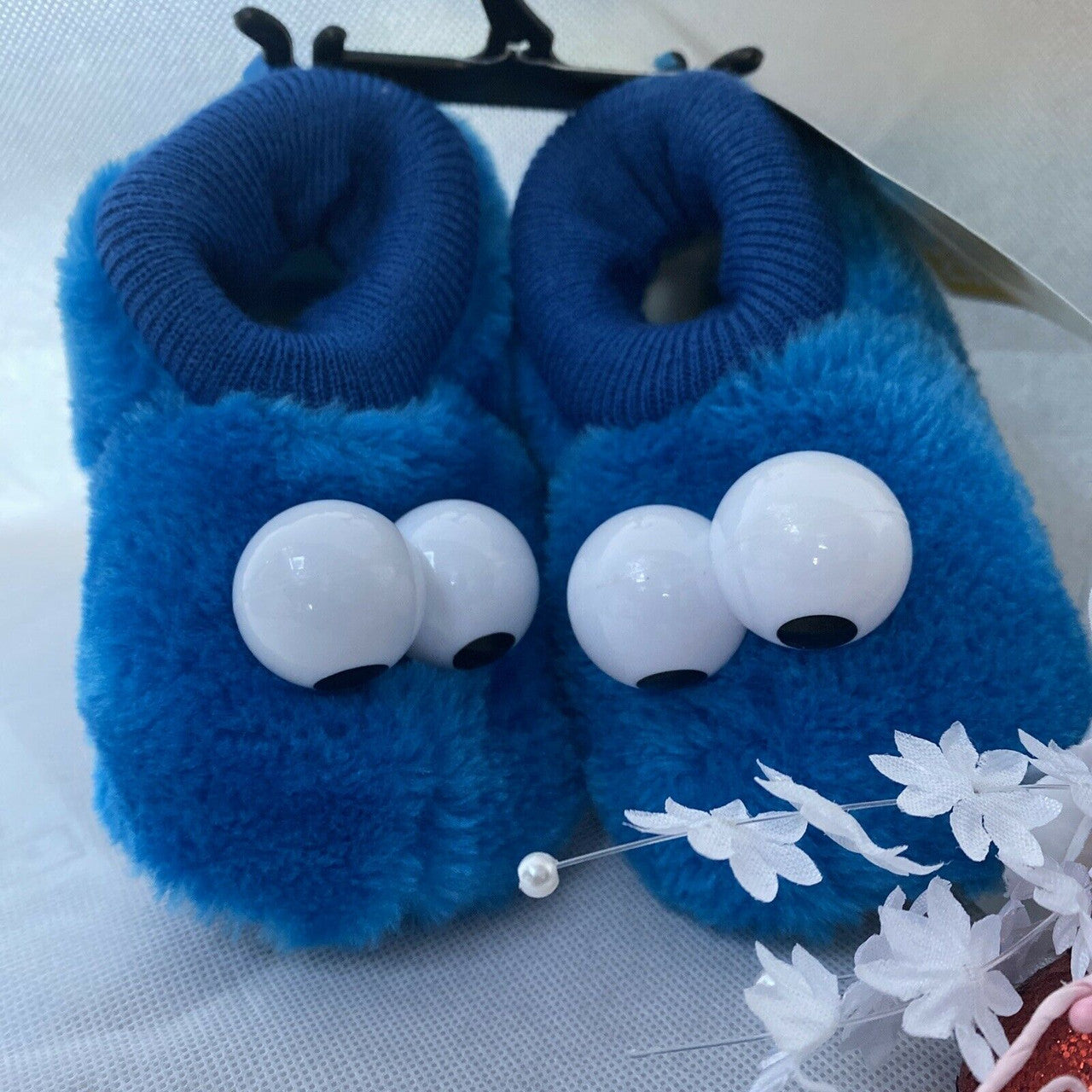 Cookie Monster Toddler Uni-Sex Puppet Slippers Size M (7-8)