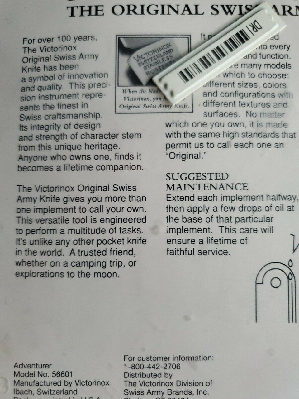 Original Victorinox "Adventurer" Swiss Army Knife Slide-Locking Model