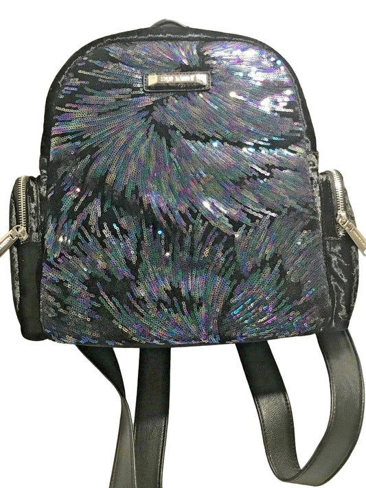Steve Madden Bfallon Backpack Black Velvet Sequin Mini Backpack