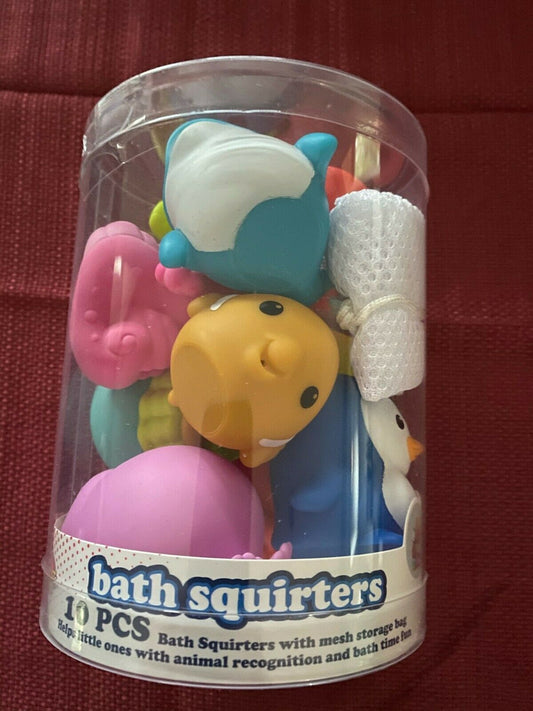 BRAND NEW- PLAYRIGHT 10 PACK OCEAN PALS- BPA FREE Bath/Pool Squirters -6+ Months