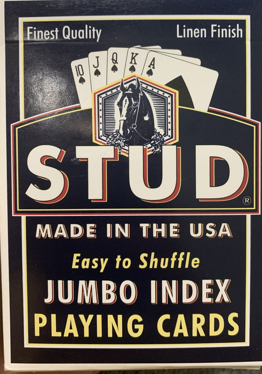 STUD Jumbo Index Playing Cards Easy to Shuffle Blue