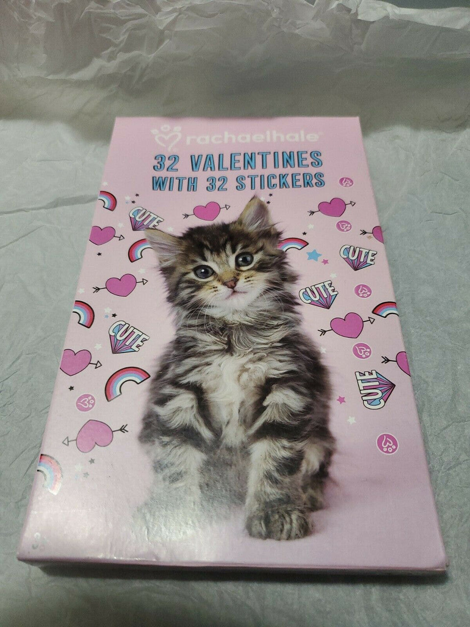 Rachaelhale Cute 32 Count Valentines Cards With 32 stickers
