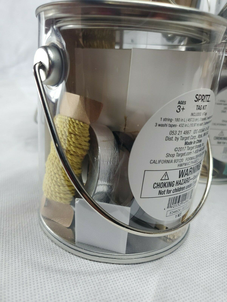 Spritz Craft Can Tag Kit Tassels Burned Tags-String-Tape Gold Silver Lot 6 cans