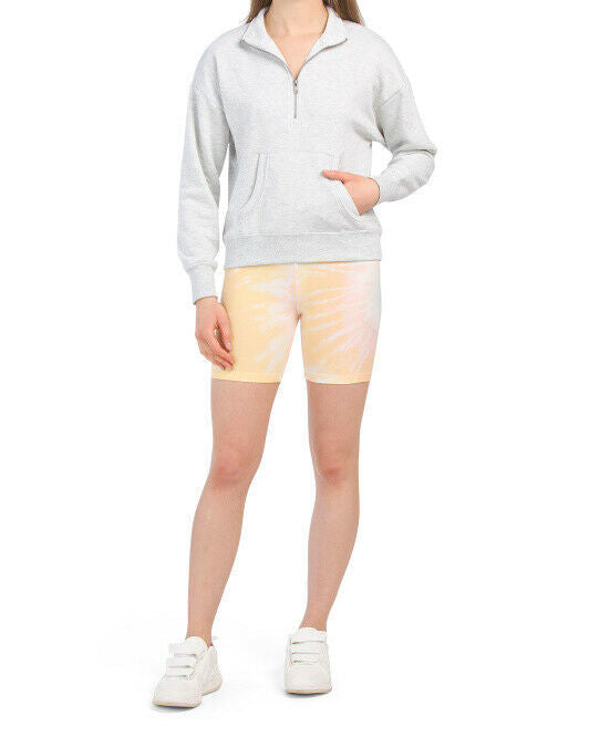 PINK ROSE Juniors Pullover Top WITH Tie Dye Bike Shorts S M L