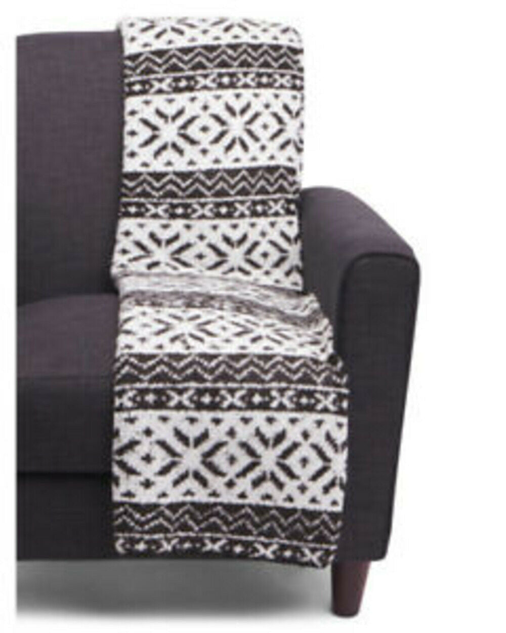 Artisan De Luxe Val Boucle Scandi Sonwflake Boucle Throw 50"L x 60"W thick knit