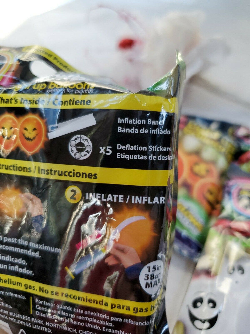 Illooms Led Balloons Light Up Balloons Halloween Ghost Lot of 5 packages