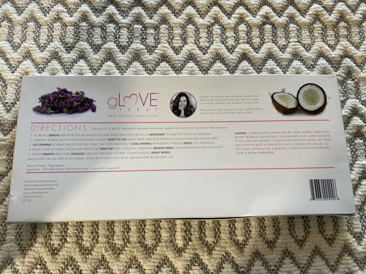 Glove Treat All Natural Paraffin Wax Moisturizer For Feet Foot Treatment No Mess
