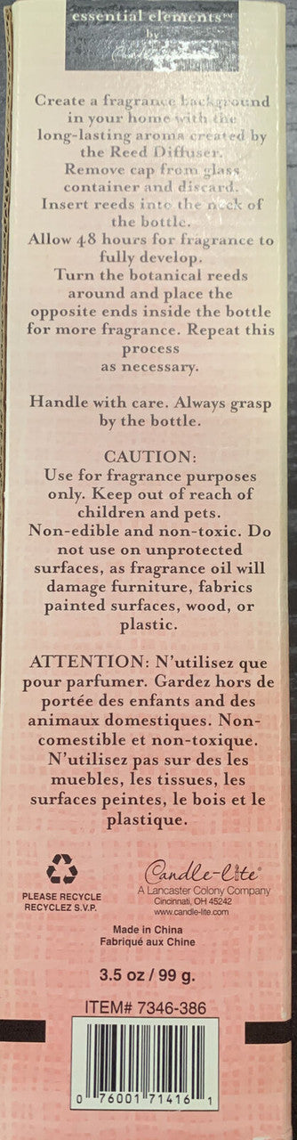 Essential Elements Geranium and Rose Fragrance Reed diffuser