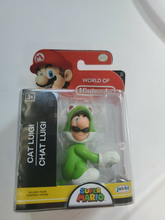 SEALED 2016 World of Nintendo - Sitting Pose CAT LUIGI - 2.5" Figure NIDB