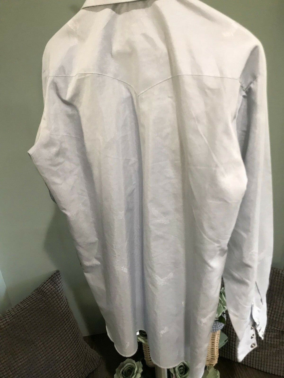 Vintage HBarC Permanent Press California Ranchwear 16 1/2 32 shirt Sparkle Eagle
