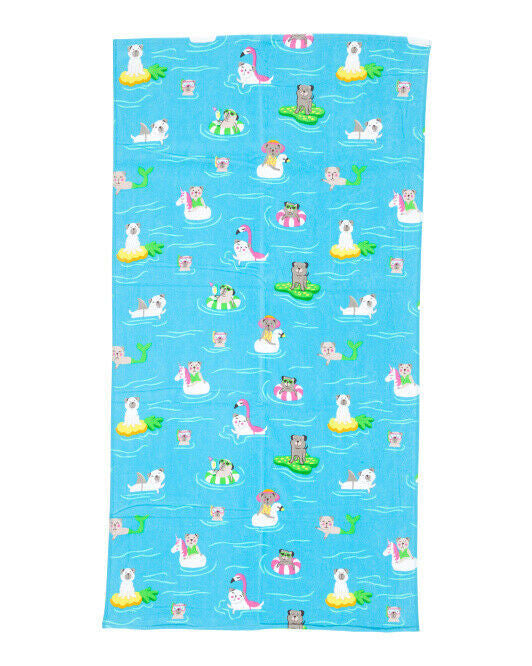 CYNTHIA ROWLEY Pool Pups Beach Towel 36" x 68" large
