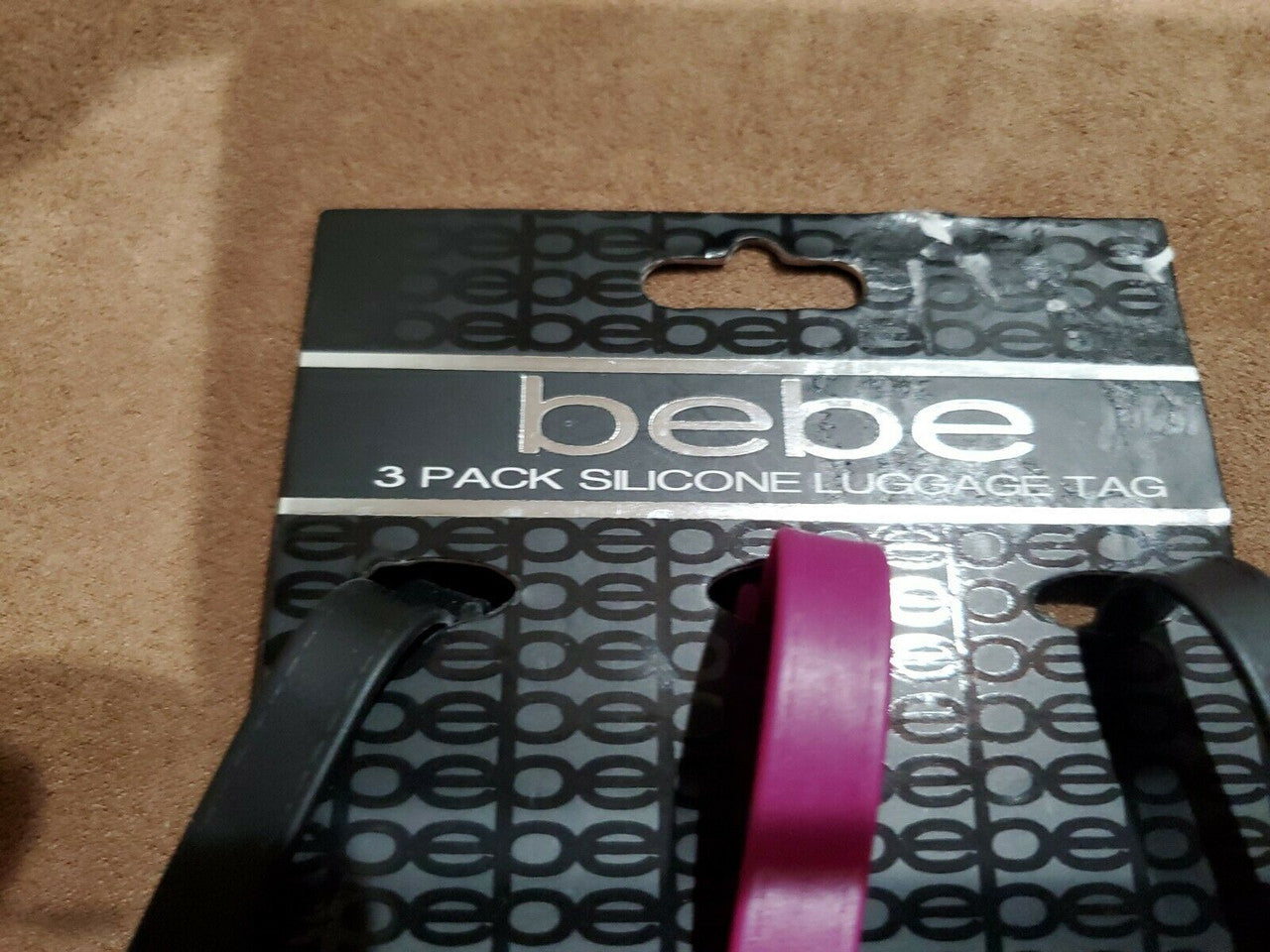 BEBE 3-Pack Luggage ID Tags Silicone Set of 3 BB-2626 2x3.5